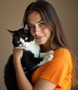 PetArt360 müşterisi Elif K.''nın kedisi ile resmi