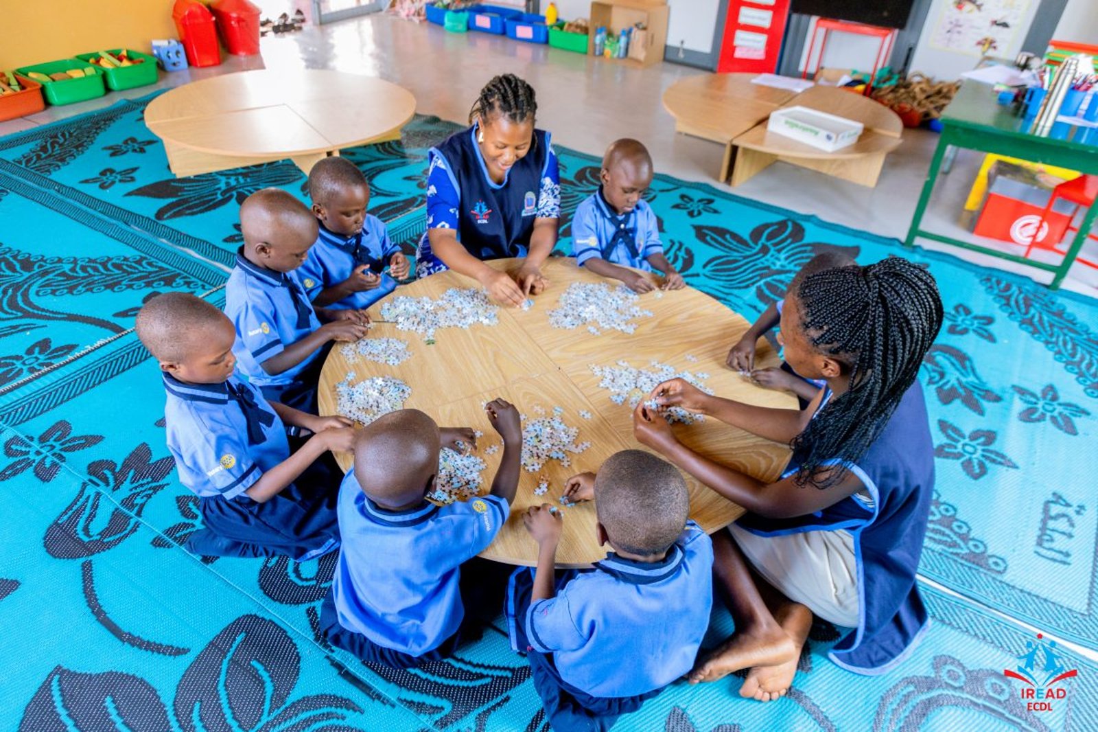 Children learning at an IREAD ECDL centre