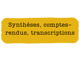 synthèses, comptes-rendus, transcriptions
