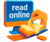 a computer screen with a book and a book