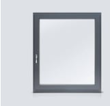 a window with a glass door and a white wall