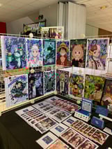 stand pour l'évenement au coeur du livre et de la bd à uckange stand illustration manga petite plume