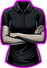 a person with a black shirt and a pink shirt textile femme