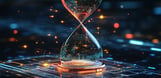 a_modern_looking_hourglass_with_technical_details_in the background history ai