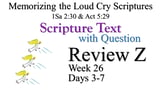 Review Z (Days 3-7) with Q