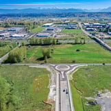 New Roundabout entrance to Hummingbird Crossing Town Homes in Marysville WA.