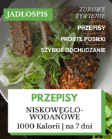 dieta low carb jadłospis tygodniowy 1000 kcal