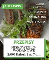dieta low carb jadłospis tygodniowy 2500 kcal