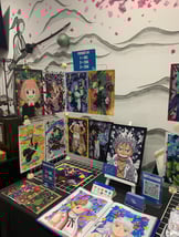 Marché de noel des créateurs Manga T à Metz stand petite plume, illustrations manga 