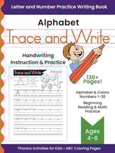 Alphabet Trace and Write book