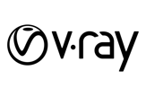 "V-Ray logo – industry-leading rendering software for 3D visualization and architectural design"