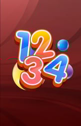 a number of numbers on a red background