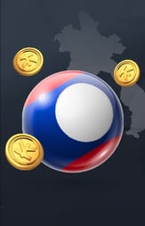 a ball with a flag of the country of the country of the country of the