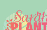 Logo featuring a bold coral-red letter ‘P’ with a botanical theme, including a monstera leaf and vin