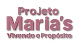 Logotipo do Projeto Maria’s - Vivendo o Propósito’ em rosa sobre fundo branco