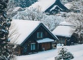 A beautiful House Covered In Snow