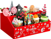 Soaoo Christmas Hot Cocoa Bar Wood Storage Box