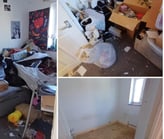 before and after picture of a house clearence carried out in warndon worcester