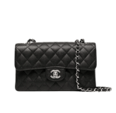 Chanel Classic Caviar flap handbag silver hardware