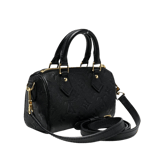 Louis Vuitton Nano Black Monogram Speedy Gold Hardware