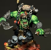 a green skin ork from warhammer 40.000