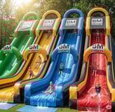 splash party, water slide, swimming pool slide