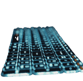 a blue glowing keyboard