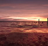 Sonnenuntergang in Friedrichshafen am Bodensee - Roter Himmel über dem See