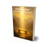 The Gospel of Grief ebook cover by C'ah Sole heavenly light shining on a stone bench