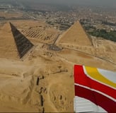 pyramids of Giza by plane