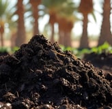 The soil holds more water, so you irrigate less.