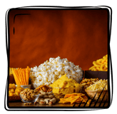 a variety of snacks and snacks on a table