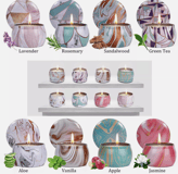 8 bougies, 8 parfums} Coffret cadeau de 8 bougies d'aromathérapie, y compris 8 types de parfums, pom