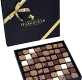 CHEVALIERS D'ARGOUGES Maîtres Chocolatiers Français - Assortiment de Chocolats Noir 70%, Lait 33% et