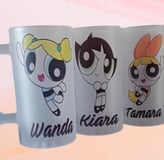 Jarras Esmeriladas con diseño de Las Chichas Superpoderosas