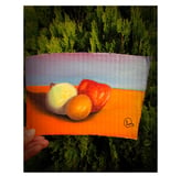 Illustration of fruits on oil on cardboard