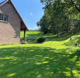 a house with a large lawn and a large tree