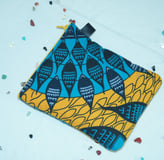 Trousse verticale bleue et jaune