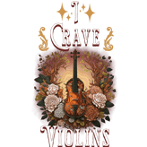 a violin player's name on a green background
