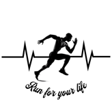 a man running in the dark with a black background