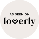 a white circle with the words as seen on the bottom of the circle