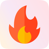 Flame icon representing creative ideas and inspiration