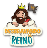 a cartoon jesus with a crown on his head