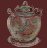 Digital drawing - Alan Caiger Smith pot