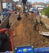 top soil in the back of a grabber van in birmingham