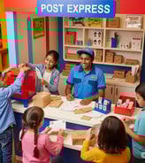 little post office, kids post office