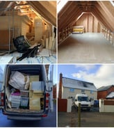 before and after pictures of rubbish removal at a house in worcester city center