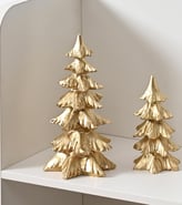 Gold Christmas Tree Figurines