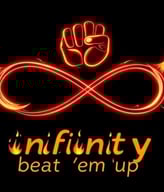 a person holding a sign that says infinity infinity