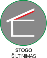 Stogo šiltinimas biria vata